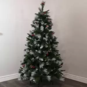 Image of Transcon - 7ft (210cm) Avatika Frosted Christmas Tree With Cones 896 tips