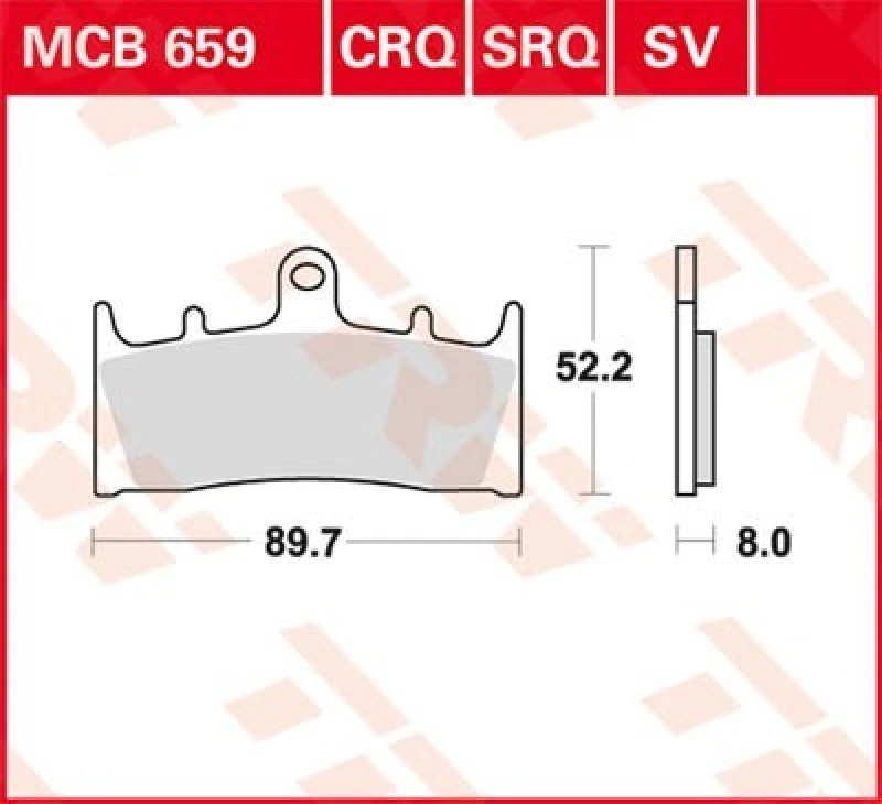 Image of TRW Organic Allround MCB659 Brake pad set Brake Pad Set, disc brake (402)