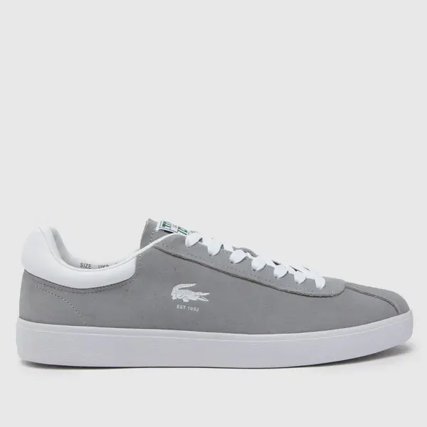 Image of Lacoste Grey / White Baseshot Translucent Sole Trainers grey Male 12 212699UK