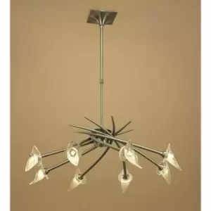 Image of Flavia pendant light telescopic round 8 Bulbs G9, antique brass