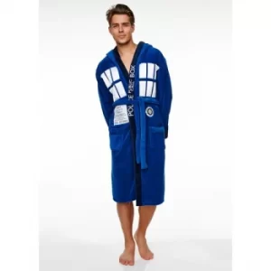 image of Doctor Who Tardis Adult Fleece Bathrobe