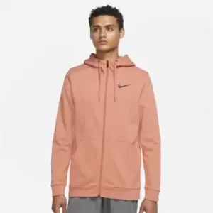 Image of Nike Dri-FIT Mens Full-Zip Training Hoodie - Pink