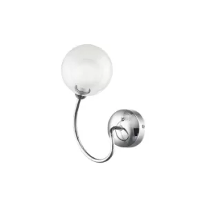 Image of BLOG Wall Lamp with Glass Shades Chrome 18x24x15cm
