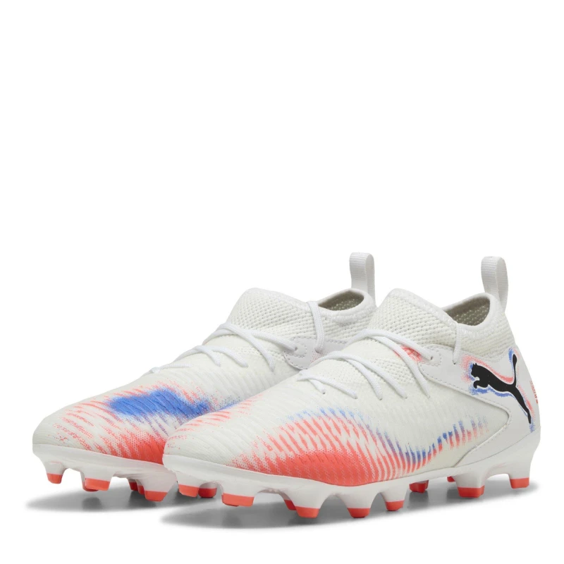 Image of Puma FUTURE 8 MATCH Childrens Artificial Ground Football Boots White/Black/Red male 1 (33)