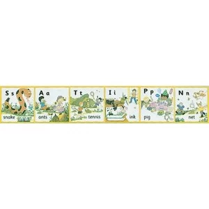 Image of Jolly Phonics Wall Frieze in Precursive Letters (British English edition) 1994 Frieze