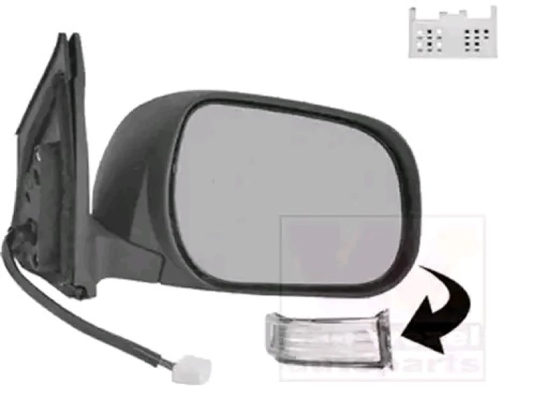 Image of VAN WEZEL 5471808 Wing mirror * HAGUS * Right, Heatable, Over-paintable Outside Mirror (50)