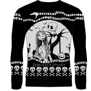 image of Nightmare Before Christmas - Seriously Spooky Unisex Christmas Jumper Medium