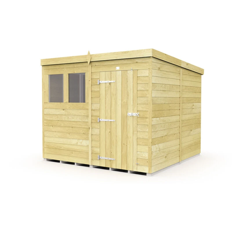 Image of Diy Sheds 8 X 8 Pent Shed Shiplap Pressure Treated One Colour WFSZY Unisex