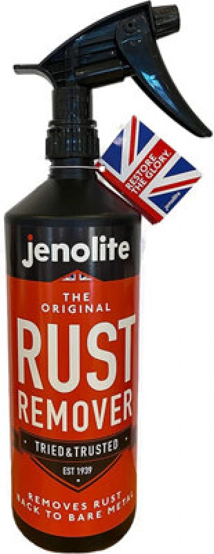 Image of Jenolite Original Rust Remover - Liquid - Rust Treatment - Removes Rust Back To Bare Metal - 1 Litre (Trigger Spray)