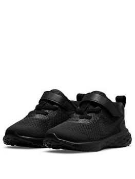 image of Nike Revolution 6 Infant Trainer - Black/Grey, Size 5.5