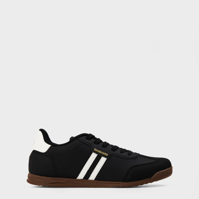 Image of Lambretta Mens Tackle Court Trainers Black/White male 8 (42)