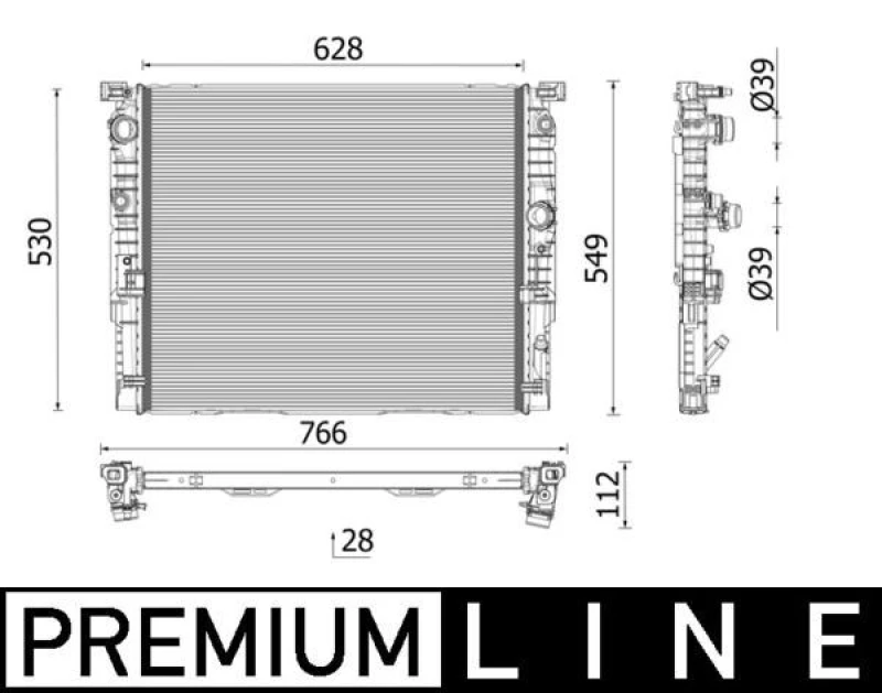 Image of Engine radiator MAHLE CR 2771 000P