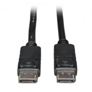 Image of Tripp Lite DisplayPort Cable with Latches 4K Male 3ft
