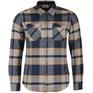 Image of Barbour Mens Rhobell Tailored Shirt Grey Marl Large