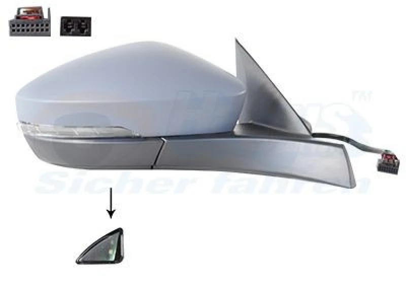 Image of VAN WEZEL Wing mirror VAN WEZEL 5710828