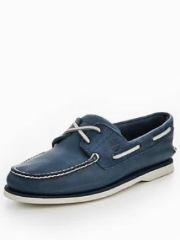 Image of Timberland Classic 2 Eyelet Boat Shoe Navy Size 10 Men