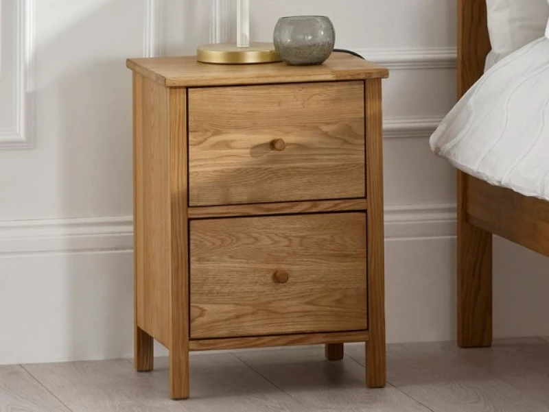Image of Julian Bowen Coxmoor Oak 2 Drawer Bedside Table