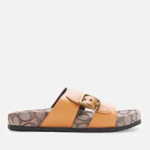 Image of Coach Womens Addison Double Strap Sandals - Natural - UK 5