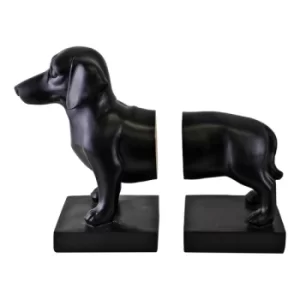 image of Sausage Dog Bookends, Black Finish