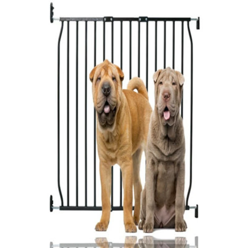 Image of Bettacare Extra Tall Eco Screw Fit Pet Gate, Black, 90Cm - 100Cm, Extra Tall Gate 100Cm In Height, Screw Fitted Dog Gate