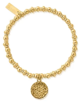 image of ChloBo Didi Sparkle Moonflower Bracelet 18ct Gold Plated Jewellery