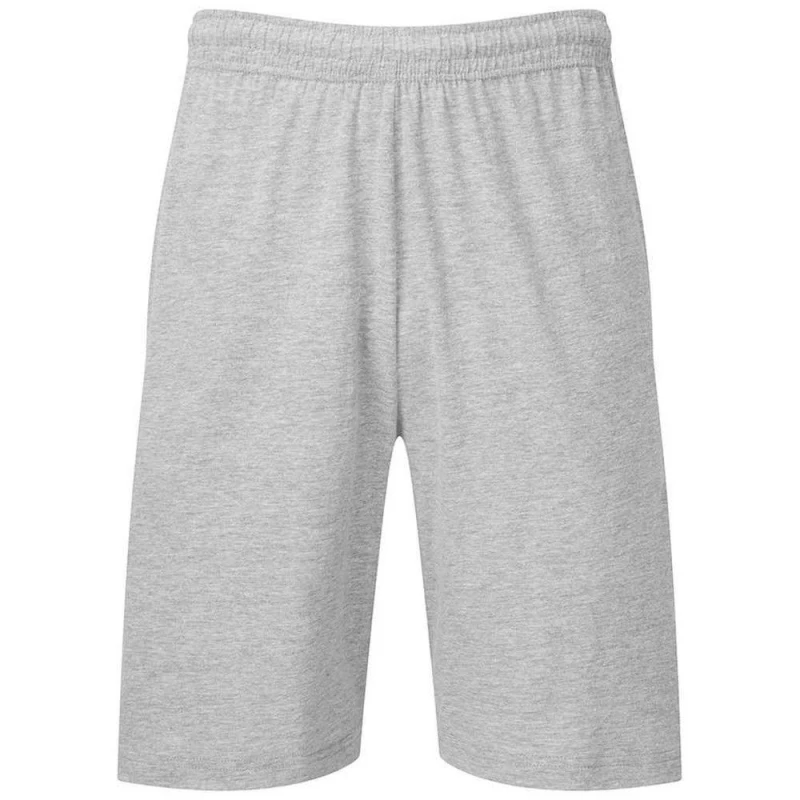 Image of Fruit Of The Loom Fruit of the Loom Men Iconic Jersey Shorts in Grey Size: Small Grey S Male 5063574497527