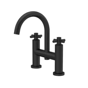 image of Hudson Reed Tec Crosshead Bath Filler - Matt Black