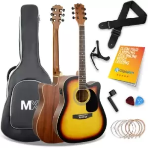 image of 3rd Avenue MX Cutaway Electro Acoustic Guitar Pack - Sunburst