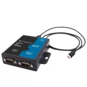 image of Brainboxes 2 port USB to RS232, USB 2.0 USB Serial Cable Adapter