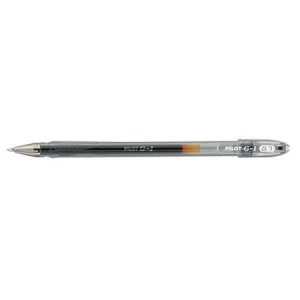 Image of Pilot G107 Gel Ink Pen Ergonomic Grips 0.7mm Tip 0.5mm Line Black Pack of 12 Pens