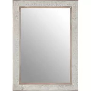Image of Rectangular Wall Mirror/ Classic Mirrors For Bathroom / Bedroom / Garden Walls Fancy Wall Mounted Mirrors For Hallway With Metallic Silver Decorative