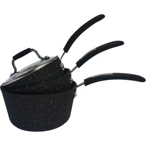 image of Scoville 3 Piece Non-Stick Saucepan Set