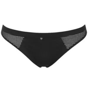 image of Chantelle Motif Brazilian Briefs - Black