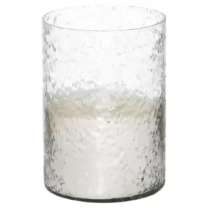 Image of Lustre Silver Cylindrical Candle Holder