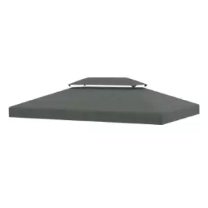 Image of Outsunny 3x4m Replacement Gazebo Canopy - Deep Grey