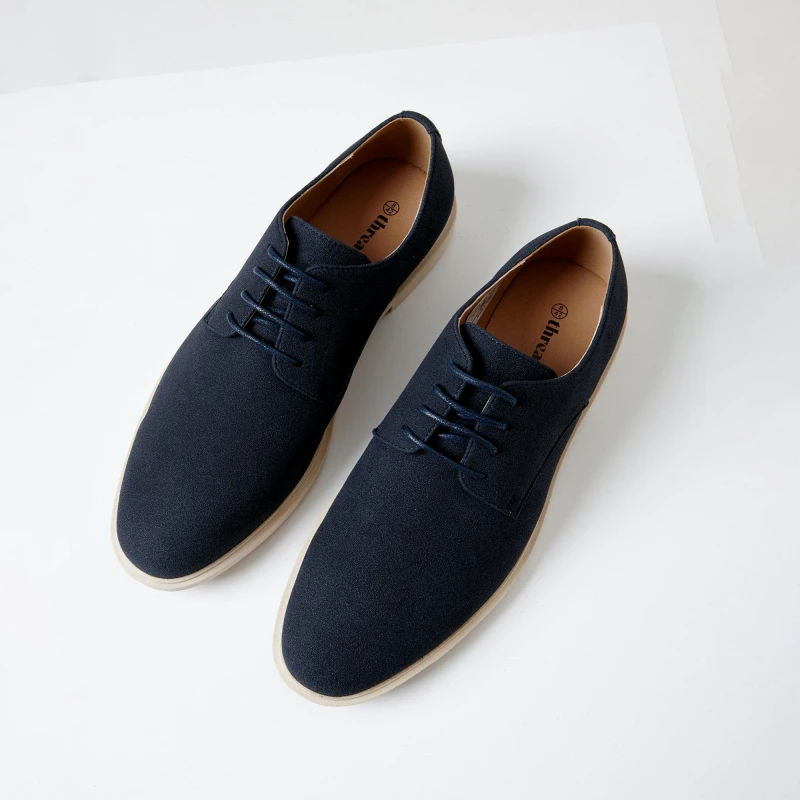 Image of Threadbare Mens Faux Suede Desert Boots Navy male 8