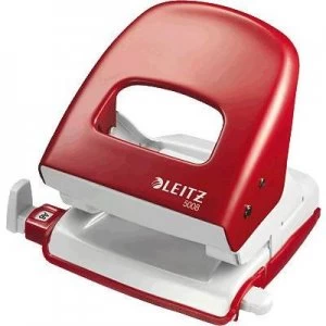 Image of Leitz 50080025 Office punch New NeXXt Red Selectable paper size (max.): A4 30 sheets (80 g/m²)