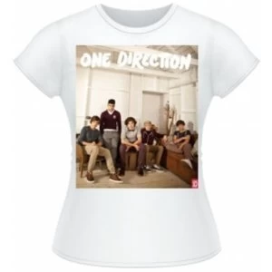 Image of One Direction Band Lounge Colour Skinny White TS: Large