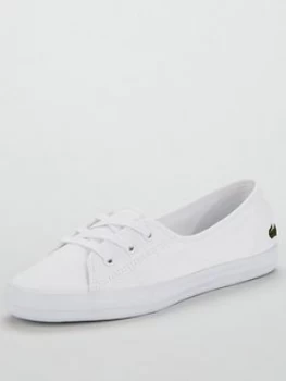 Image of Lacoste Ziane Chunky Bl 2 Cfa Plimsolls - White, Size 3, Women