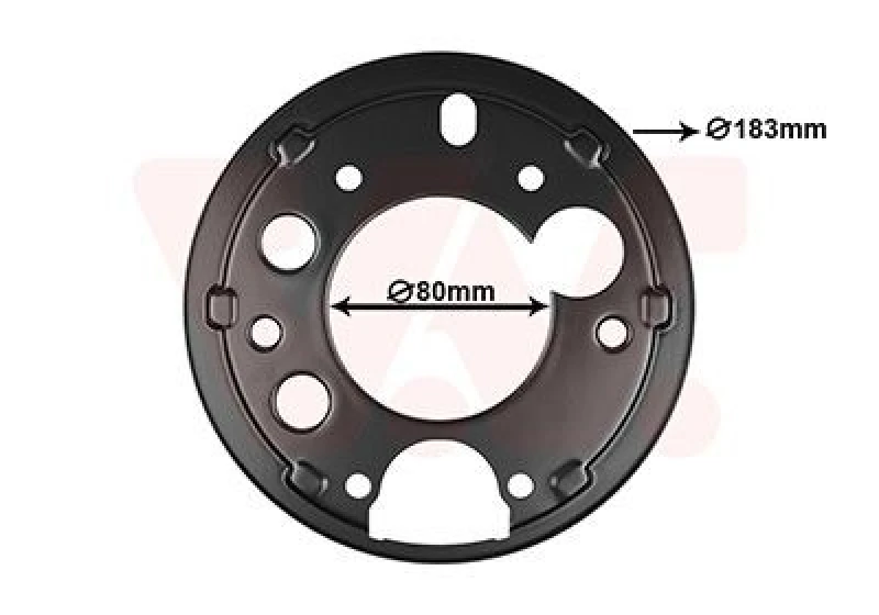 Image of VAN WEZEL Brake disc backing plate VAN WEZEL 3076374