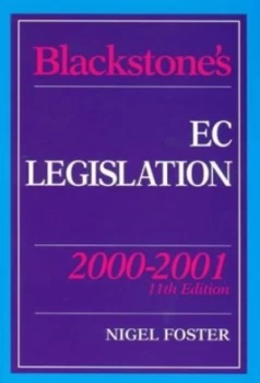 Image of Blackstones Statutes on Ec Legislation by Nigel G Foster Book