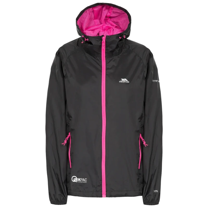 Image of Trespass Qikpac Jacket - Black Size S, Women Black VE8H4 Female S