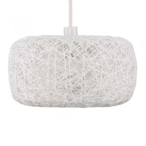 image of Bjorn White Doughnut Twine Pendant Shade