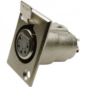 Image of XLR connector Sleeve socket straight pins Number of pins 5 Silver Cliff FC6170