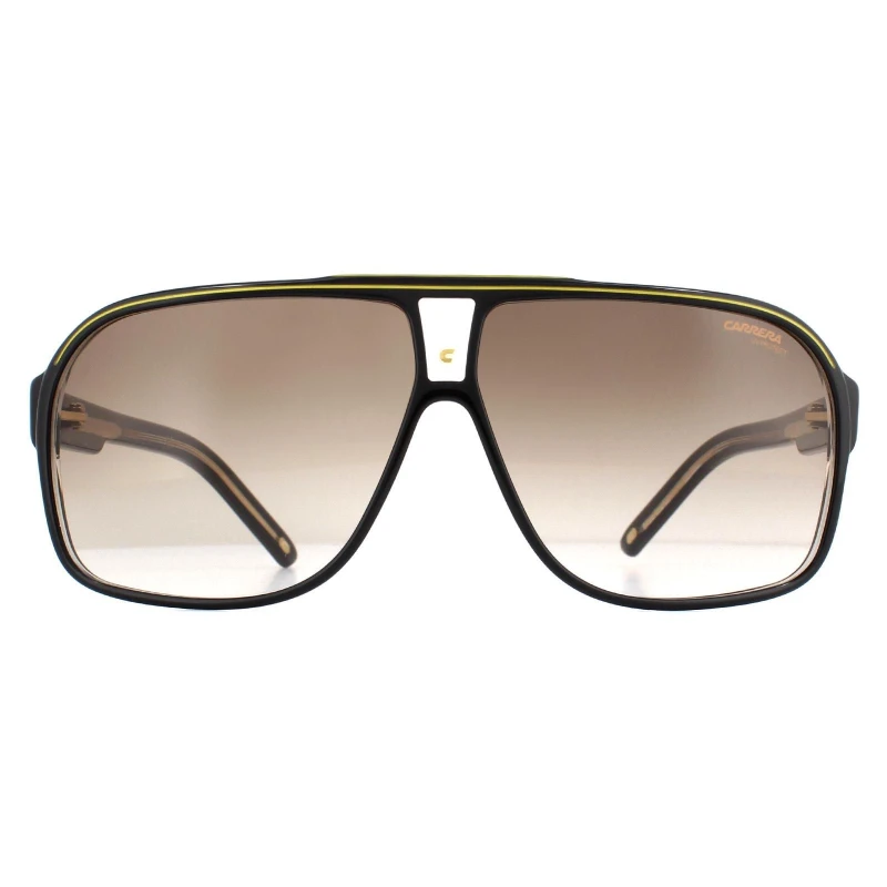 Image of Carrera Carrera Men Aviator Black Brown Gradient Sunglasses Black One Size Male 716736265902