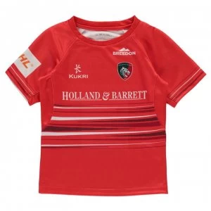 image of Kukri Leicester Tigers Away Jersey Junior Boys - Red/White