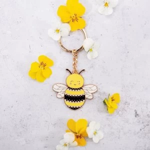 Image of Sass & Belle Happy Bee Enamel Keyring