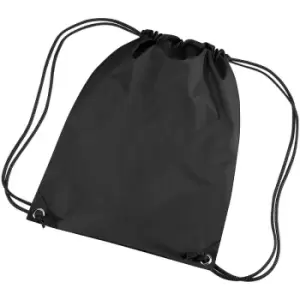 Premium Gymsac Water Resistant Bag (11 Litres) (Pack Of 2) (One Size) (Black) - Bagbase