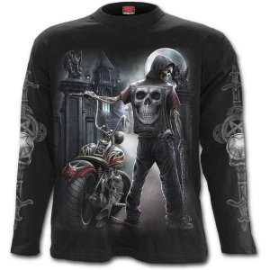 image of Night Church Mens Large Long Sleeve T-Shirt - Black