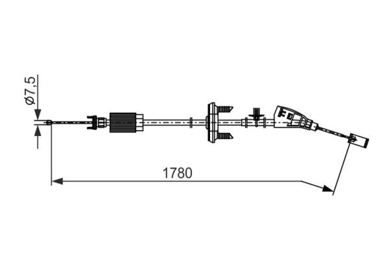 Image of Bosch 1 987 482 796 Brake Cable 1780mm Cable,parking brake (124)